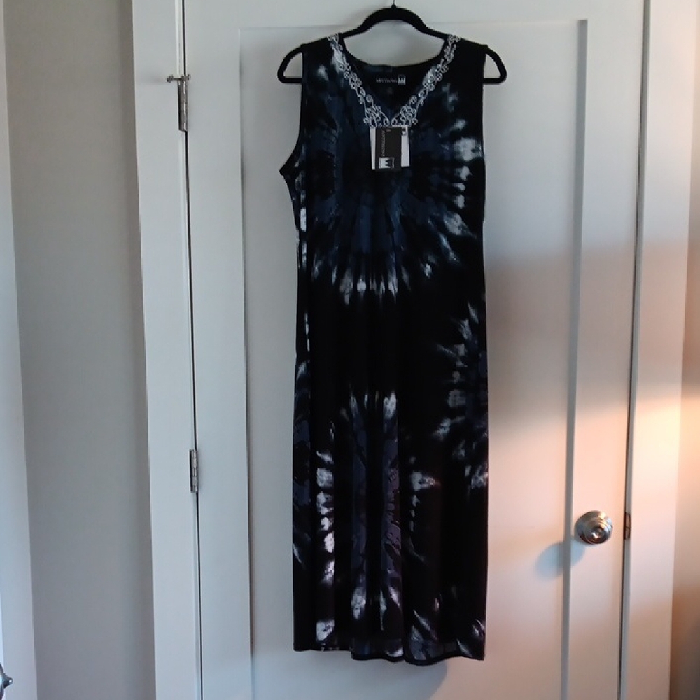 Antthony Original Black and White Tie-Dye Dress - New With Tag